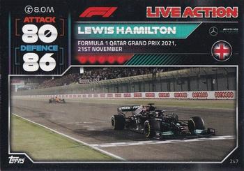 Lewis Hamilton Mercedes-AMG Topps F1 Turbo Attax 2022 F1 Live Action 2021 #247