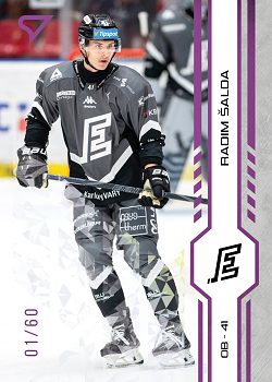 Radim Salda Karlovy Vary Tipsport ELH 2024/25 SportZoo 1. serie Purple Iceberg /60 #189