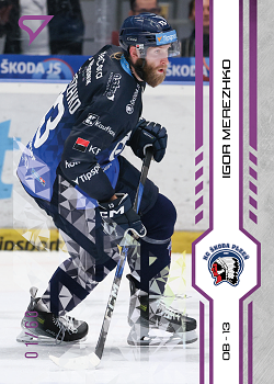 Igor Merezhko Plzen Tipsport ELH 2024/25 SportZoo 1. serie Purple Iceberg /60 #204