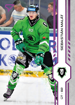 Sebastian Malat Mlada Boleslav Tipsport ELH 2024/25 SportZoo 1. serie Purple Iceberg /60 #231
