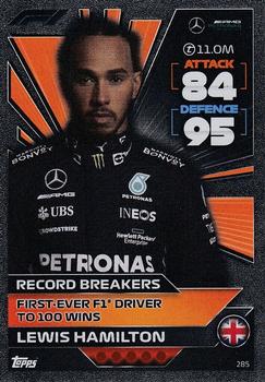 Lewis Hamilton Mercedes-AMG Topps F1 Turbo Attax 2022 F1 Record Breakers #285