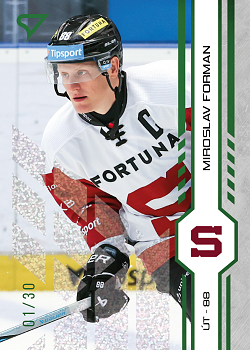 Miroslav Forman Sparta Tipsport ELH 2024/25 SportZoo 1. serie Green Glitter /30 #045