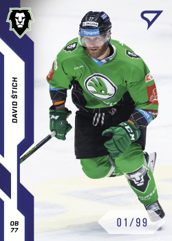 David Stich Mlada Boleslav Tipsport ELH 2022/23 SportZoo 1. serie Blue /99 #63