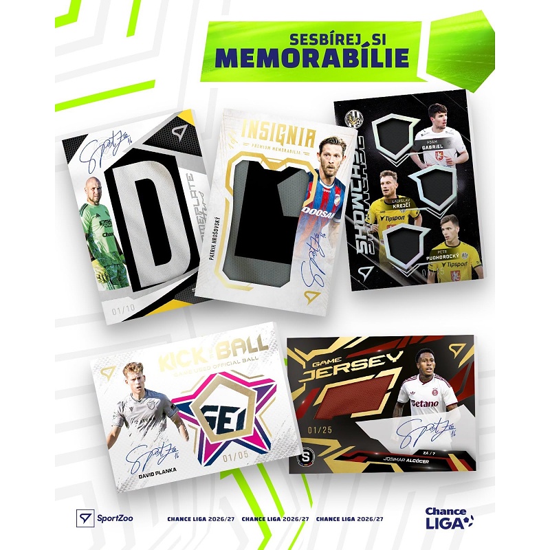 Předprodej - SportZoo Chance Liga 2026/27 1. série Hobby case (6 boxů) Fotbalové kartičky