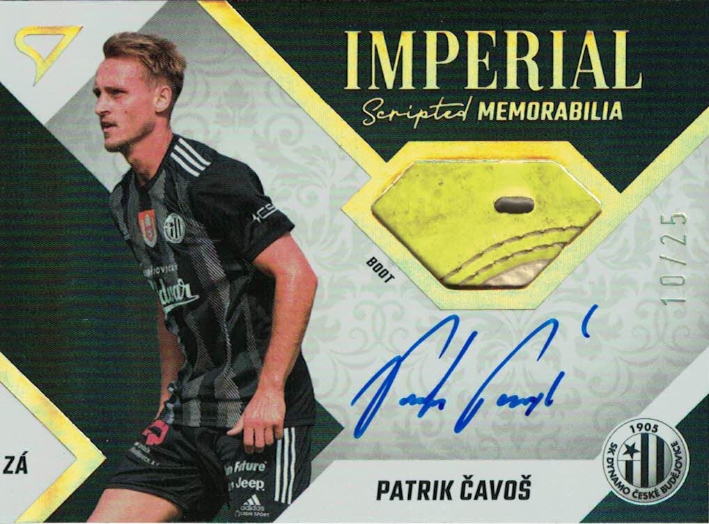 Patrik Cavos Ceske Budejovice SportZoo FORTUNA:LIGA 2022/23 2. serie Imperial Scripted Memorabilia /25 #IM-PC