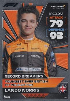 Lando Norris McLaren Topps F1 Turbo Attax 2022 F1 Record Breakers #287