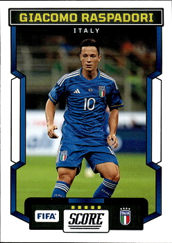 Giacomo Raspadori Italy Panini Score FIFA Soccer 2023/24 #107