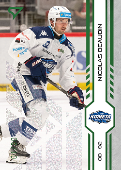 Nicolas Beaudin Kometa Brno Tipsport ELH 2024/25 SportZoo 1. serie Green Glitter /30 #076