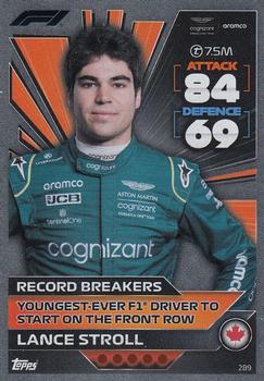 Lance Stroll Aston Martin Topps F1 Turbo Attax 2022 F1 Record Breakers #289