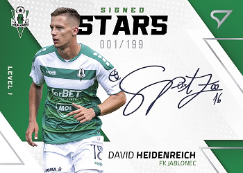 David Heidenreich Jablonec SportZoo FORTUNA:LIGA 2022/23 2. serie Signed Stars - Level 1 /199 #SL1-HE
