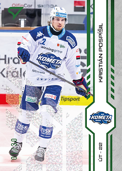 Kristian Pospisil Kometa Brno Tipsport ELH 2024/25 SportZoo 1. serie Green Glitter /30 #087