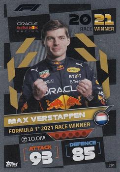 Max Verstappen Red Bull Racing Topps F1 Turbo Attax 2022 F1 Race Winners #291