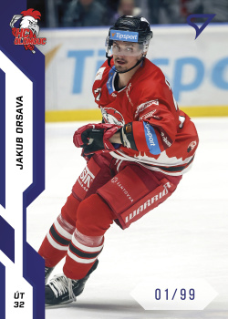 Jakub Orsava Olomouc Tipsport ELH 2022/23 SportZoo 1. serie Blue /99 #180
