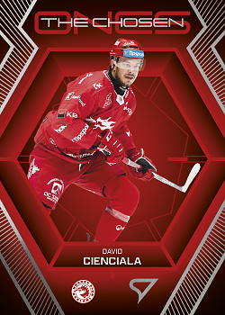 David Cienciala Trinec Tipsport ELH 2024/25 SportZoo 2. serie The Chosen Ones Gold Die Cut /99 #CO-01