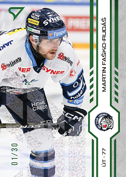 Martin Fasko-Rudas Liberec Tipsport ELH 2024/25 SportZoo 1. serie Green Glitter /30 #119