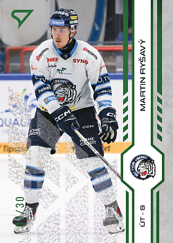 Martin Rysavy Liberec Tipsport ELH 2024/25 SportZoo 1. serie Green Glitter /30 #123