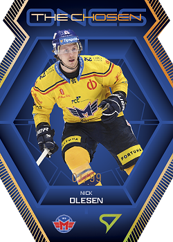 Nick Olesen Ceske Budejovice Tipsport ELH 2024/25 SportZoo 2. serie The Chosen Ones Gold Die Cut /99 #CO-17