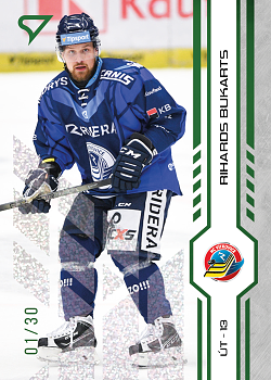 Rihards Bukarts Vitkovice Tipsport ELH 2024/25 SportZoo 1. serie Green Glitter /30 #156