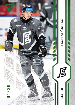 Radim Salda Karlovy Vary Tipsport ELH 2024/25 SportZoo 1. serie Green Glitter /30 #189