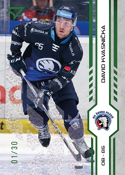 David Kvasnicka Plzen Tipsport ELH 2024/25 SportZoo 1. serie Green Glitter /30 #202