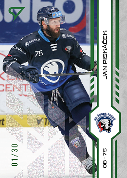 Jan Piskacek Plzen Tipsport ELH 2024/25 SportZoo 1. serie Green Glitter /30 #205