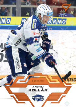 Andrej Kollar Kometa Brno Tipsport ELH 2023/24 SportZoo 1. serie Blade Sparks /25 #121
