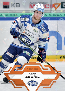 Adam Zboril Kometa Brno Tipsport ELH 2023/24 SportZoo 1. serie Blade Sparks /25 #126