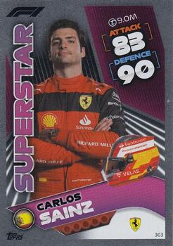 Carlos Sainz Ferrari Topps F1 Turbo Attax 2022 F1 Superstars #303