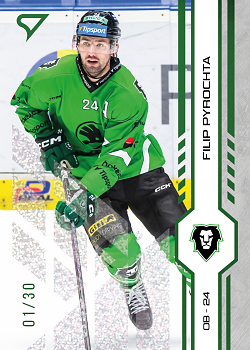 Filip Pyrochta Mlada Boleslav Tipsport ELH 2024/25 SportZoo 1. serie Green Glitter /30 #225