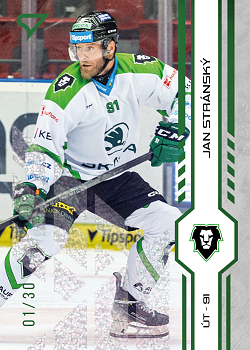 Jan Stransky Mlada Boleslav Tipsport ELH 2024/25 SportZoo 1. serie Green Glitter /30 #234