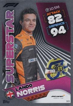 Lando Norris McLaren Topps F1 Turbo Attax 2022 F1 Superstars #305