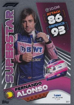 Fernando Alonso Alpine Topps F1 Turbo Attax 2022 F1 Superstars #307