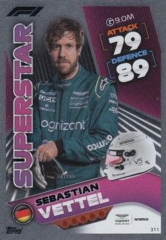 Sebastian Vettel Aston Martin Topps F1 Turbo Attax 2022 F1 Superstars #311