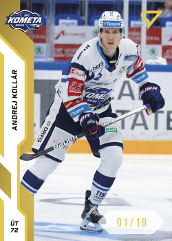 Andrej Kollar Kometa Brno Tipsport ELH 2022/23 SportZoo 1. serie Gold /19 #193