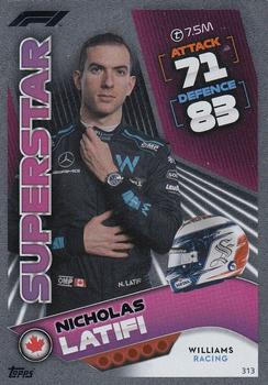 Nicholas Latifi Williams Topps F1 Turbo Attax 2022 F1 Superstars #313