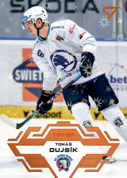 Tomas Dujsik Plzen Tipsport ELH 2023/24 SportZoo 1. serie Blade Sparks /25 #201