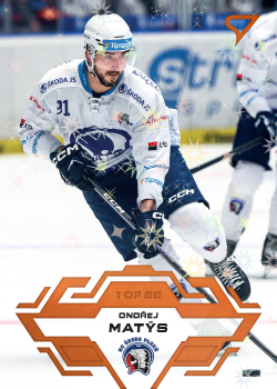 Ondrej Matys Plzen Tipsport ELH 2023/24 SportZoo 1. serie Blade Sparks /25 #211
