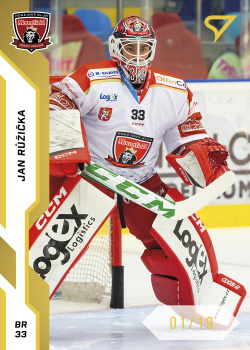 Jan Ruzicka Hradec Kralove Tipsport ELH 2022/23 SportZoo 1. serie Gold /19 #74
