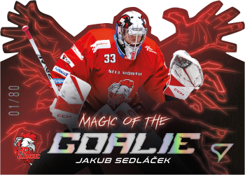 Jakub Sedlacek Olomouc Tipsport ELH 2023/24 SportZoo 1. serie Magic of the Goalie /80 #MG-11