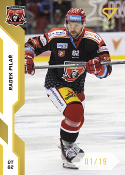 Radek Pilar Hradec Kralove Tipsport ELH 2022/23 SportZoo 1. serie Gold /19 #88
