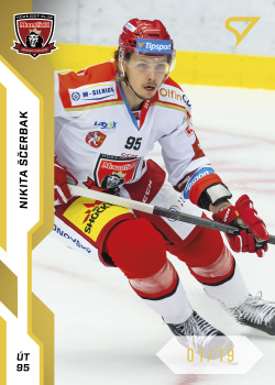 Nikita Scerbak Hradec Kralove Tipsport ELH 2022/23 SportZoo 1. serie Gold /19 #90