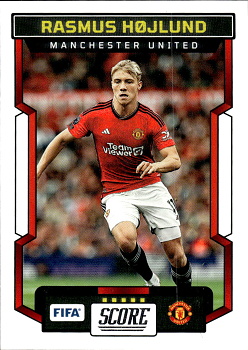 Rasmus Hojlund Manchester United Panini Score FIFA Soccer 2023/24 #156