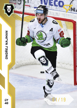 Ondrej Najman Mlada Boleslav Tipsport ELH 2022/23 SportZoo 1. serie Gold /19 #70