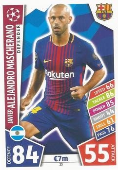 Javier Alejandro Mascherano FC Barcelona 2017/18 Topps Match Attax CL #23