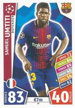 Samuel Umtiti FC Barcelona 2017/18 Topps Match Attax CL #24