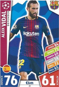 Aleix Vidal FC Barcelona 2017/18 Topps Match Attax CL #28