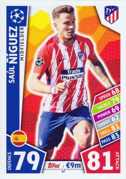 Saul Niguez Atletico Madrid 2017/18 Topps Match Attax CL #47
