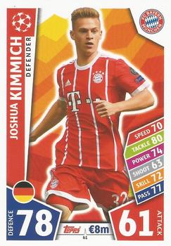 Joshua Kimmich Bayern Munchen 2017/18 Topps Match Attax CL #61