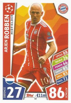 Arjen Robben Bayern Munchen 2017/18 Topps Match Attax CL #68