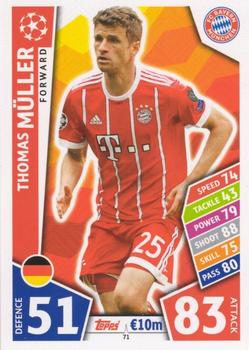 Thomas Muller Bayern Munchen 2017/18 Topps Match Attax CL #71